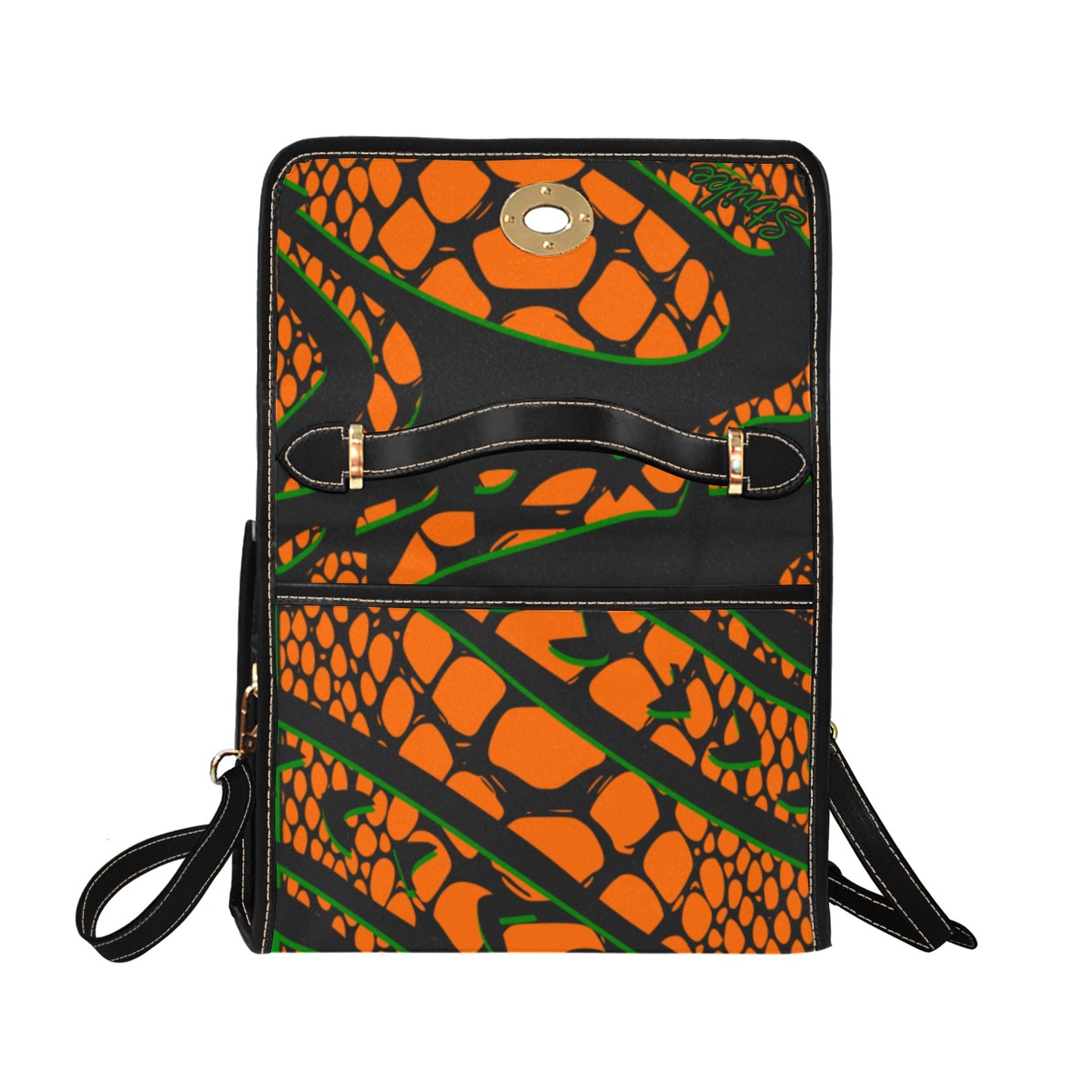 SnakeskinOandGblack Bag-Black (Model black)
