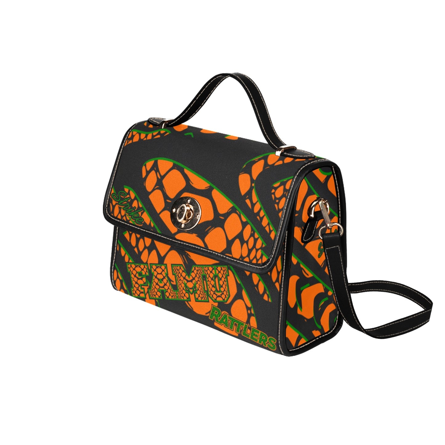 SnakeskinOandGblack Bag-Black (Model black)