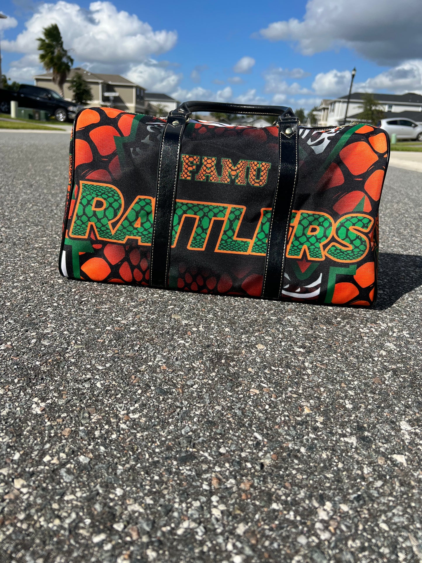 FAMU Rattler Waterproof Travel Bag (18.62 inch x 9.85 inch/"16.14 inch with Handles" x 8.56 inch)