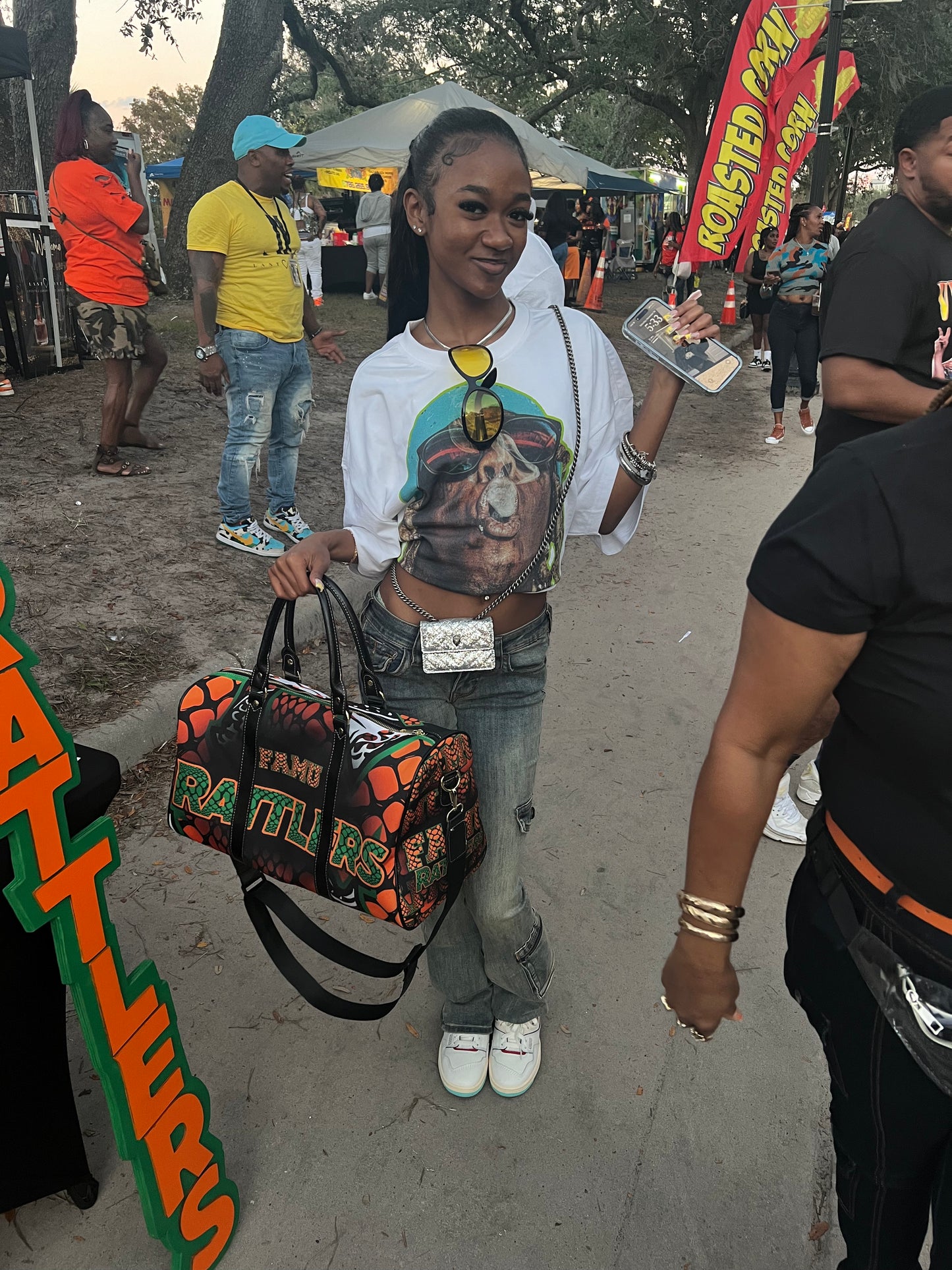 FAMU Rattler Waterproof Travel Bag (18.62 inch x 9.85 inch/"16.14 inch with Handles" x 8.56 inch)