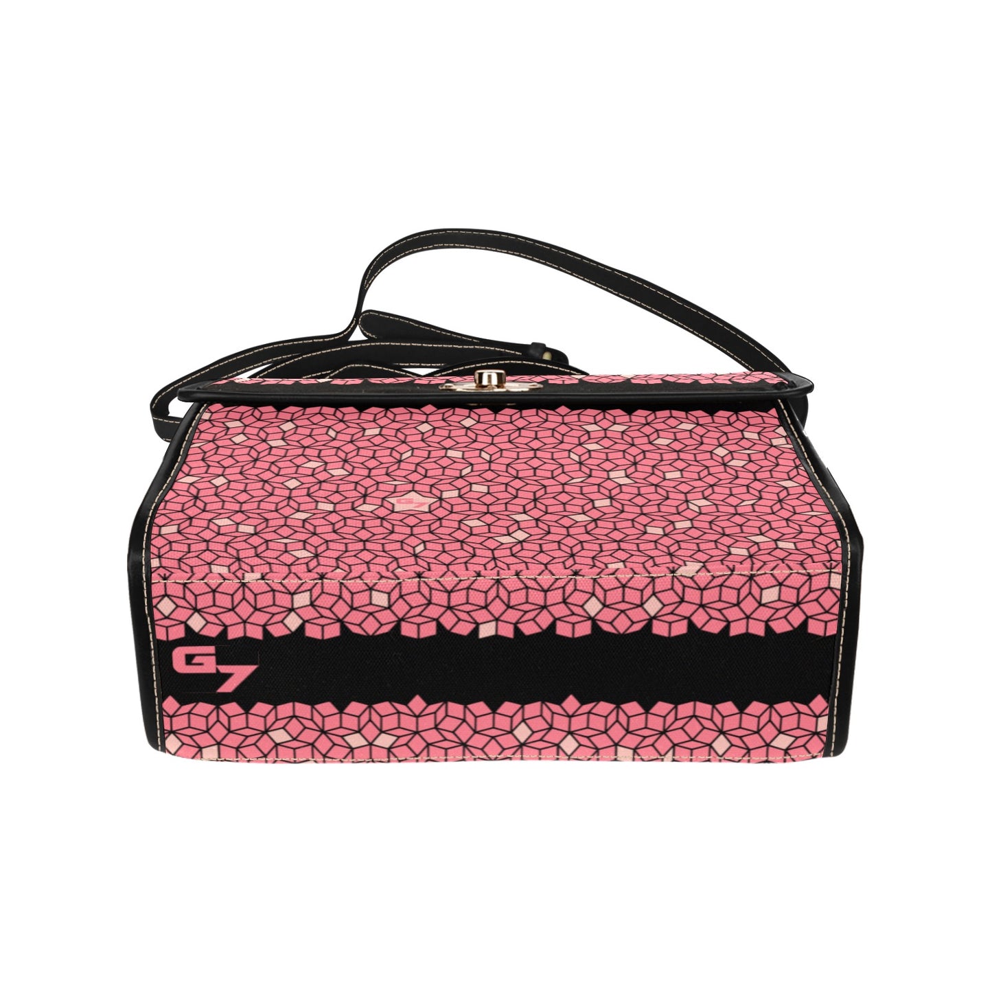 G7 Waterproof Canvas Bag-Black (Pink starE)