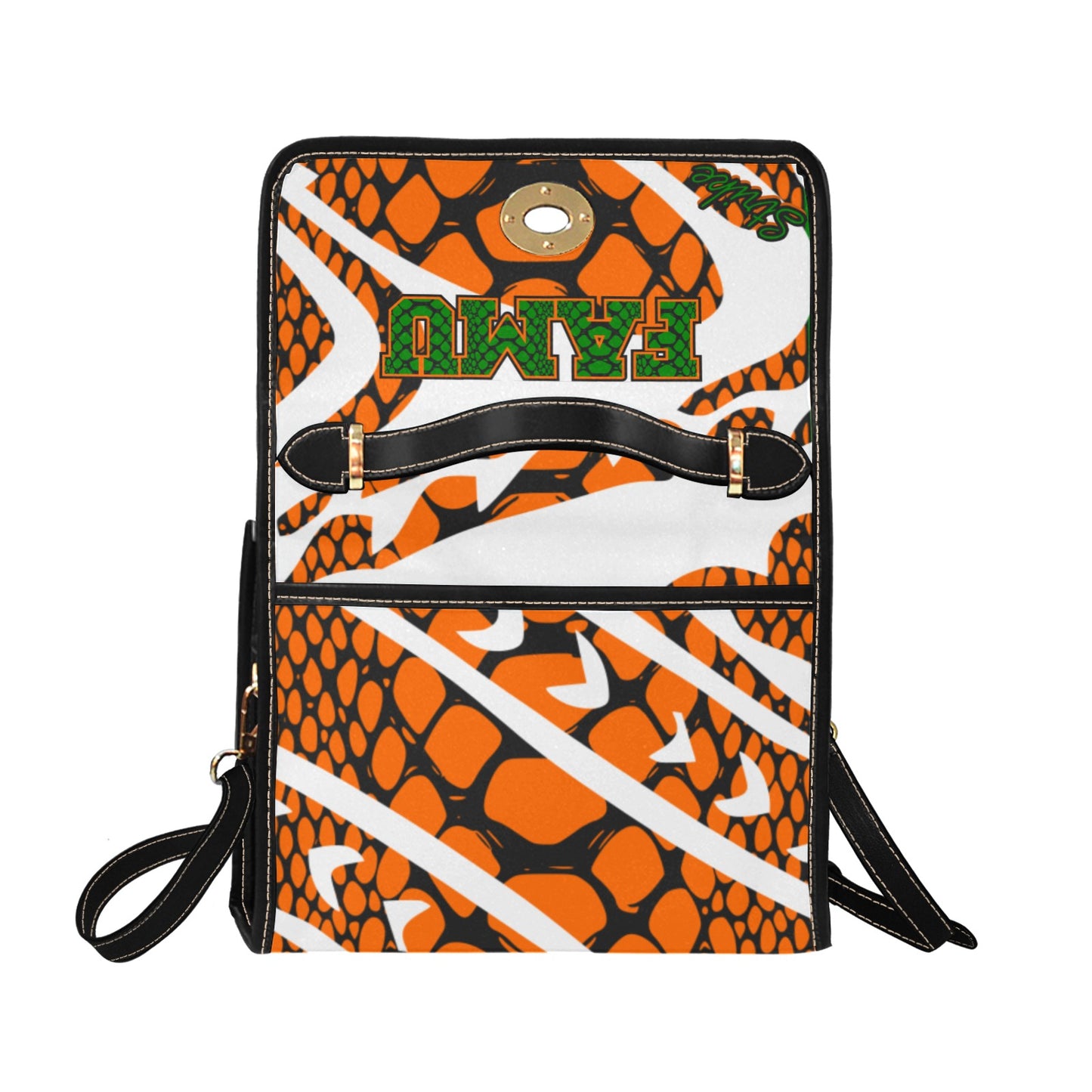Rattler Skin Canvas Print Rattler Purse (white)