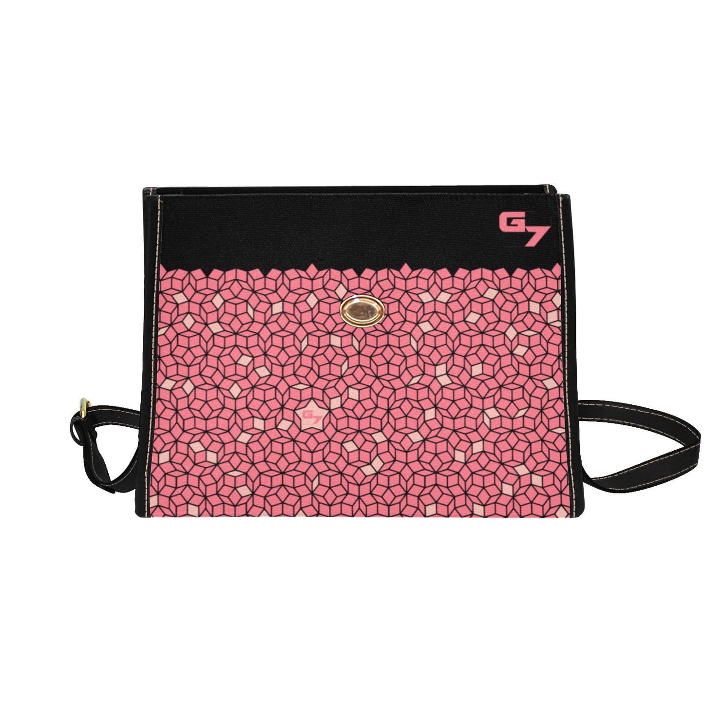 G7 Waterproof Canvas Bag-Black (Pink starE)