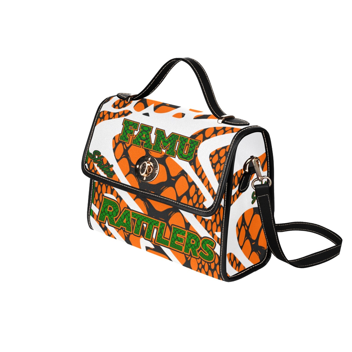 Rattler Skin Canvas Print Rattler Purse (white)