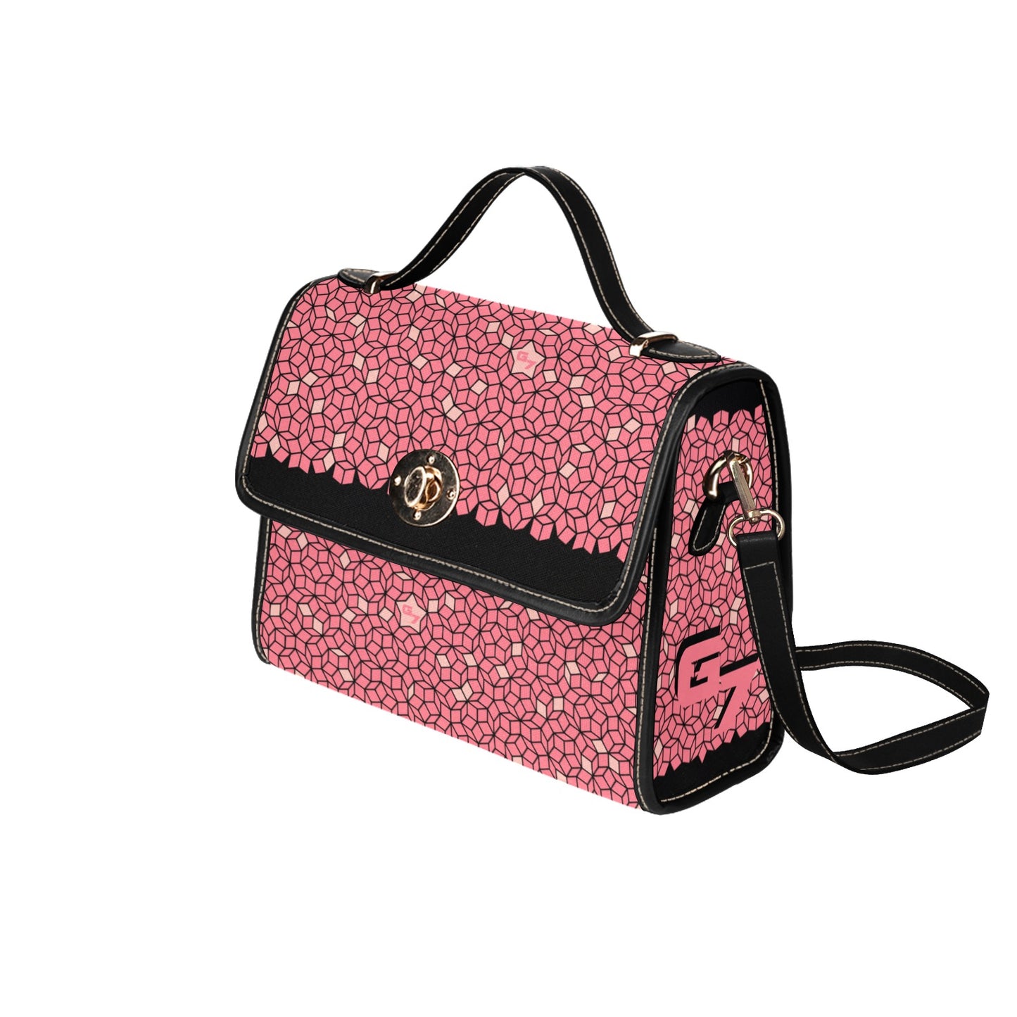 G7 Waterproof Canvas Bag-Black (Pink starE)