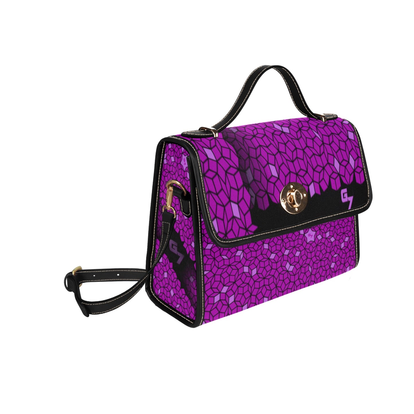 G7 Purple G7 Waterproof Canvas Bag -Black & Purple