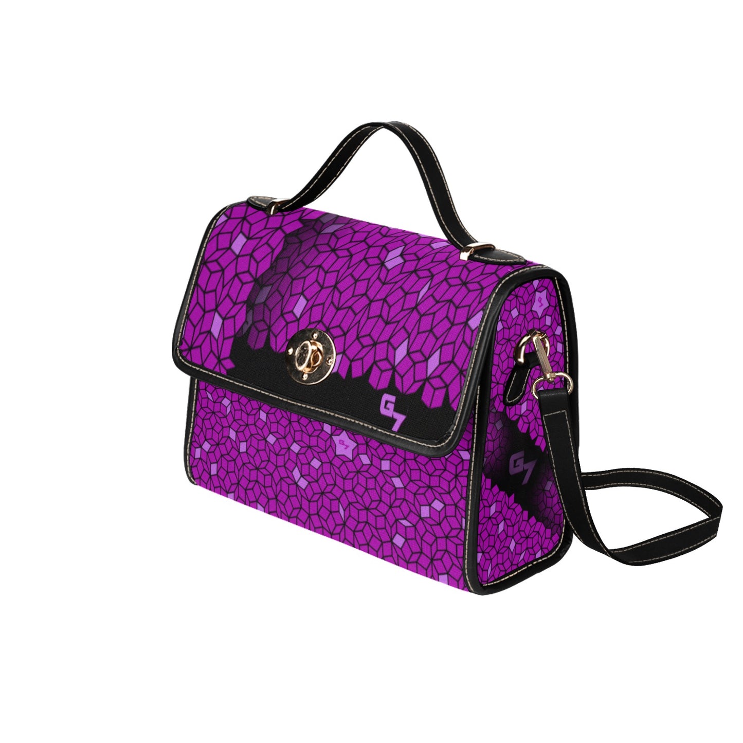 G7 Purple G7 Waterproof Canvas Bag -Black & Purple