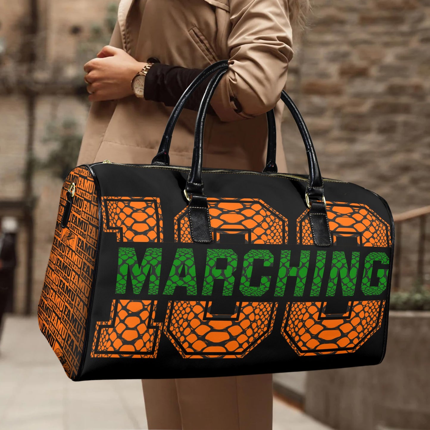 (pre order) leather M100 Leather Travel Bag - large