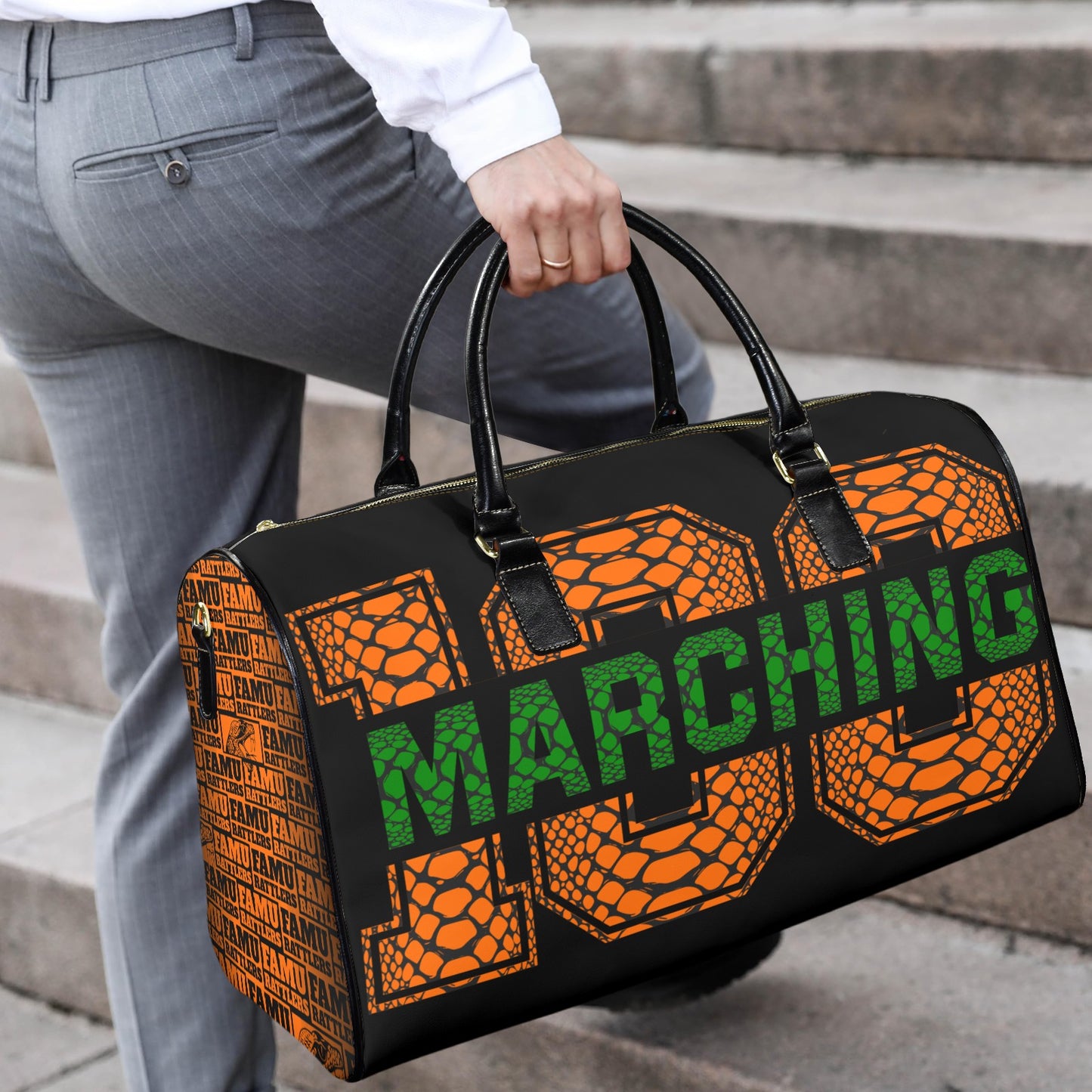 (pre order) leather M100 Leather Travel Bag - large