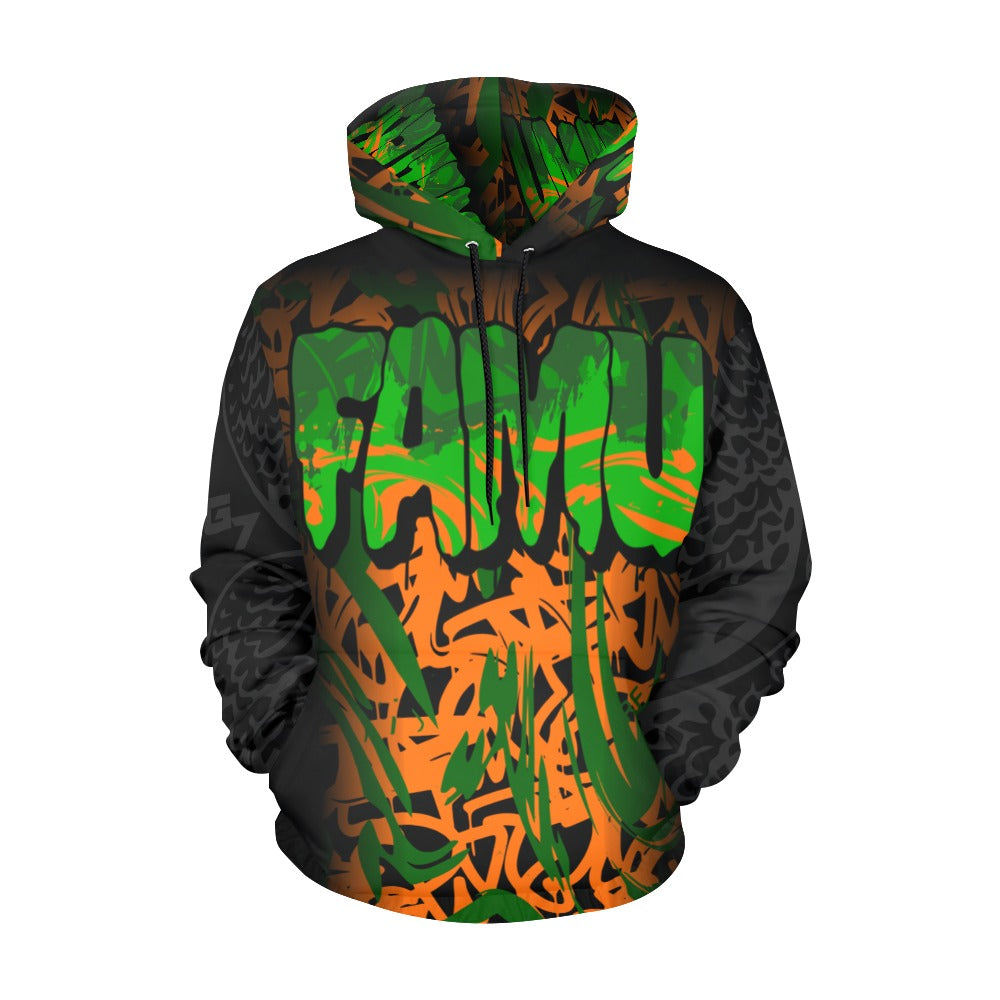 Retro graffiti rattlers pullover hoodie