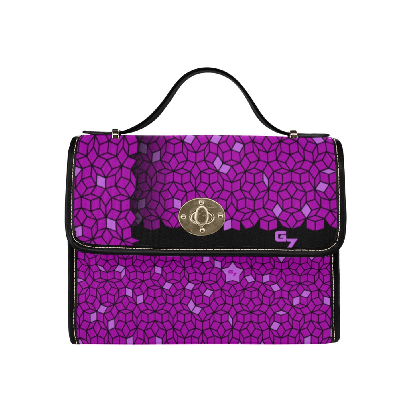 G7 Purple G7 Waterproof Canvas Bag -Black & Purple